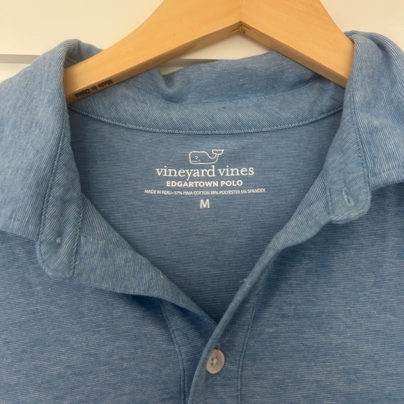 Vineyard Vines Medium Men's Blue Polo Shirt - Picture 3 of 6